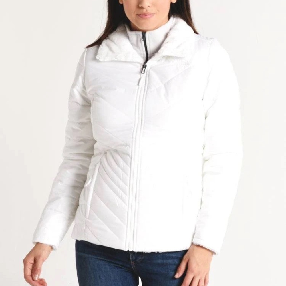 The North Face Reversible Puffer Winter Jacket White size Small